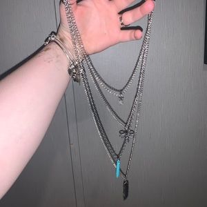 Elegant layered sterling silver necklace